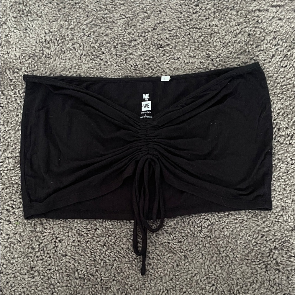 PacSun Black Gathered Tube Top